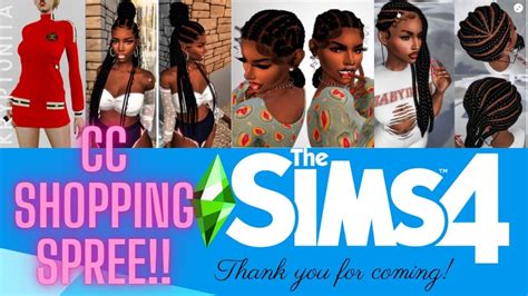 The Sims 4 Cc Shopping Spree Youtube