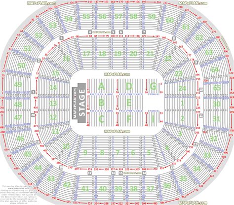 Melbourne Rod Laver Arena Detailed Seat And Row Numbers Concert Chart