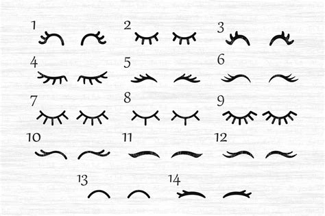 Unicorn eyelash template, 3 unicorn lashes, unicorn svg. Unicorn eyelashes SVG, DXF, EPS, AI, PNG, PDF, JPEG By ...