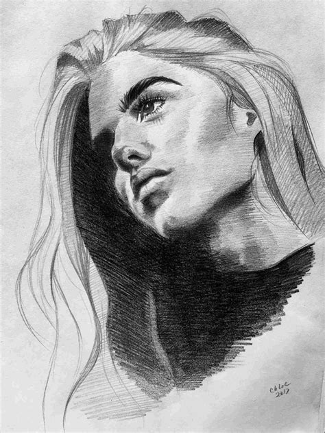 Beginner Pencil Drawing Ideas Portrait Drawing Easy Charcoal Drawings Portrait