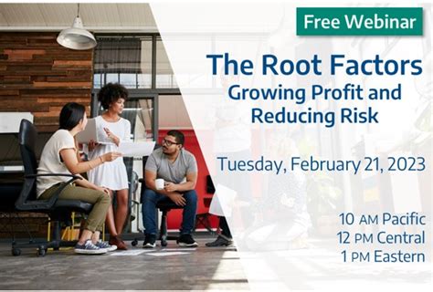 Free Webinar The Root Factors Growing Profit And Reducing Risk