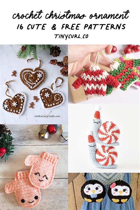 16 cute and free crochet christmas ornament patterns tiny curl crochet