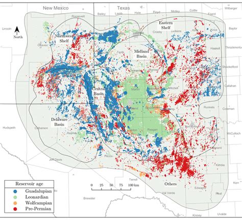 The Map Of All Vertical Wells In The Permian Basin Colored By