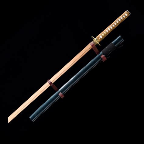 Handmade Natural Bamboo Wooden Straight Blade Unsharpened Ninjato Ninja