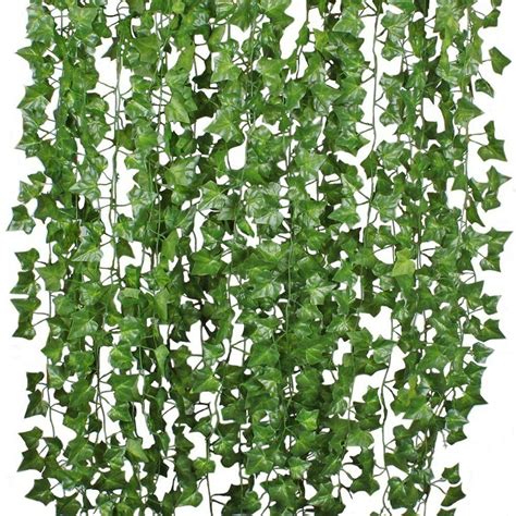 12 Strands Fake Ivy Leaves Artificial Ivy Garland Greenery Decor Faux