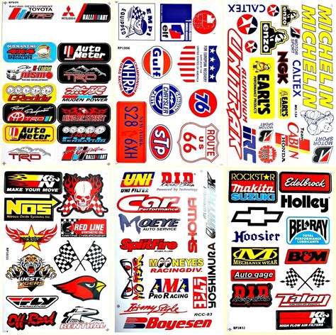 motorsport cars hot rod nhra drag racing lot 6 vinyl decals stickers d6053 amazon ca sports