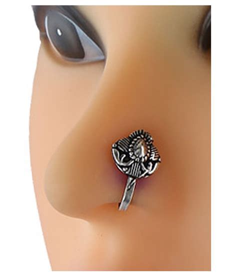 Anuradha Art Silver Nose Ring For Women Buy Anuradha Art Silver Nose Ring For Women Online In