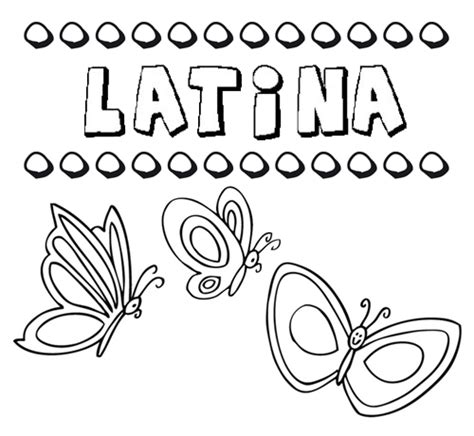 Latina Dibujos De Los Nombres Para Colorear Pintar E Imprimir