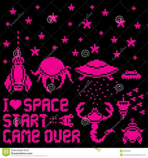 Pixel Space Stock Illustration Illustration Of Sign