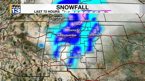 How Much Snow Fell Around New Mexico Preliminary Snow Totals For