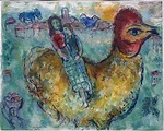 Marc Chagall Le Grand Coq, 1962 Huile et monotype sur papier – Rick's ...