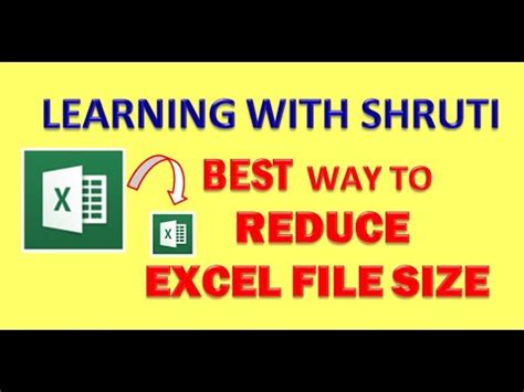 Best Way To Reduce File Size In Ms Excel Decrease File Size Binary