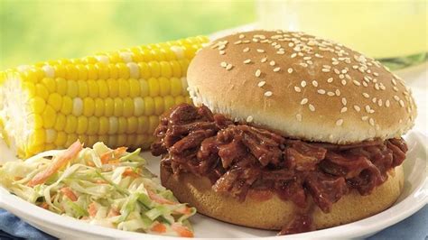 This barbecue beef sandwiches are prepared with beef rump roast in crockpot which takes long enough time to cook. Slow-Cooker Beef and Pork Barbecue Sandwiches recipe from ...