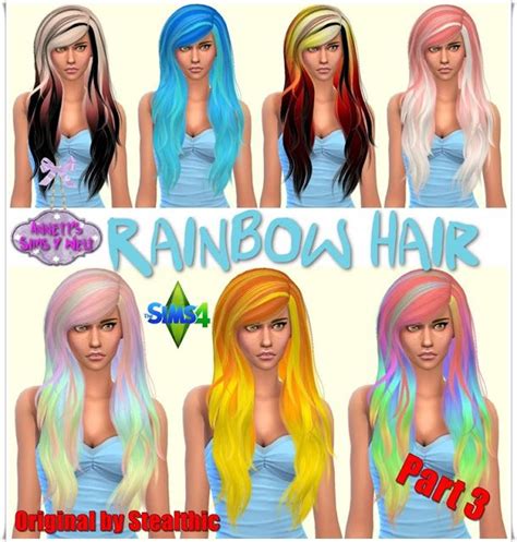 Annett S Sims 4 Welt Rainbow Hairstyle Part 3 Original By Stealthic ~ Sims 4 Hairs Sims 4