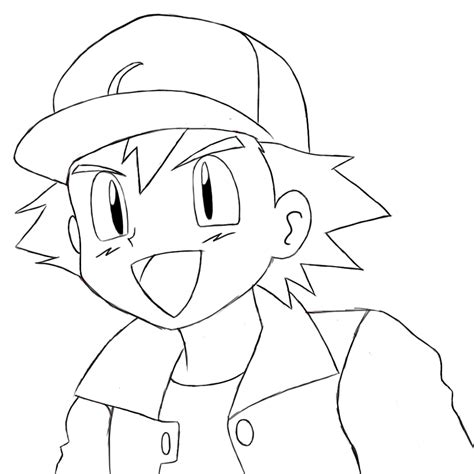 Ash Ketchum Pokemon Ash Ketchum Pokemon Sketch How To Draw Ash The