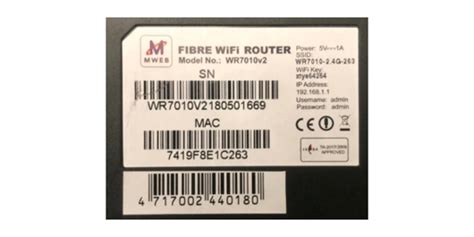 How To Setup You Mweb Wr7010 Fibre Router