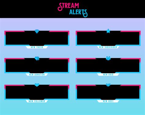 Blue And Pink Neon Stream Package Etsy