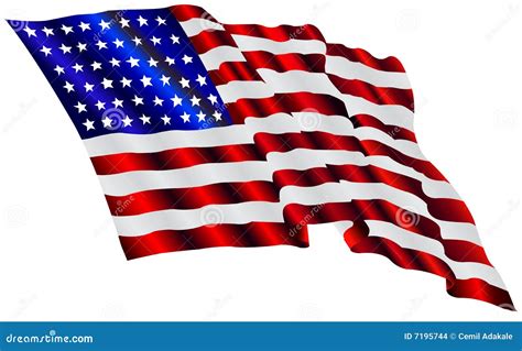 Wave American Flag Stock Illustration Illustration Of Democracy 7195744