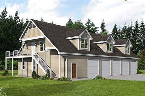 Spacious 2 Bed Carriage House Plan With Deck 68626vr Architectural