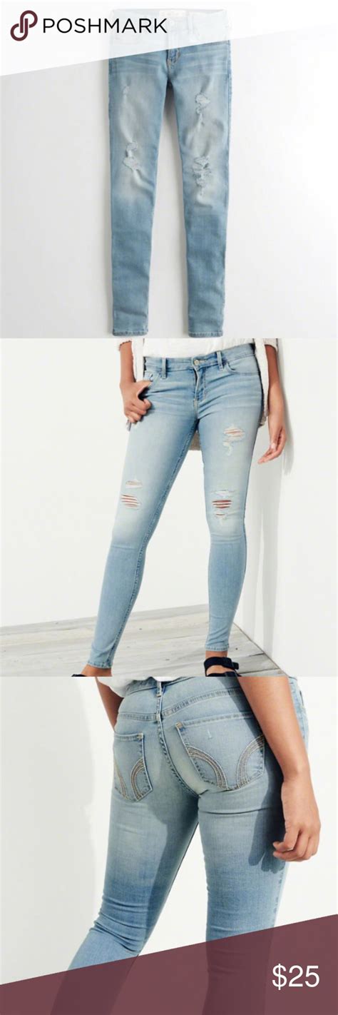 Hollister Stretch Low Rise Super Skinny Jeans Description Ripped Jeans