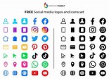 Free Social media logos and icons set – GraphicsFamily
