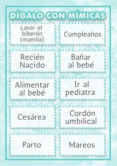 Juegos para baby shower originales y divertidos manual de mama. Juegos para baby shower CON MIMICA + DIBUJO | Ideas para ...