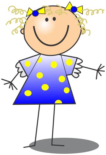 Stick Figure Girl Clip Art Desenhos