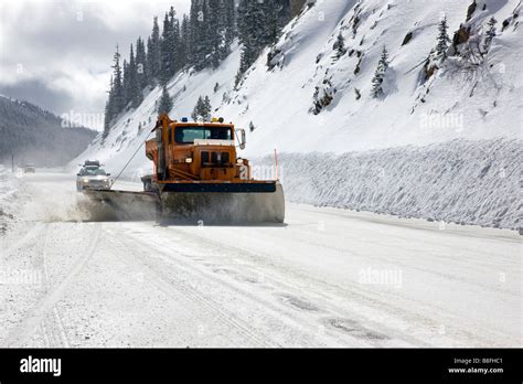 Colorado Department Of Transportation Snow Plow Working On Highway 50