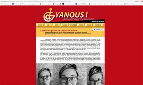 Yanous Le Magazine Francophone Du Handicap Stéphanie Stef Binon