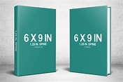 Two 6 x 9 Hardcovers Standing PSD Mockup - Covervault | Book cover ...