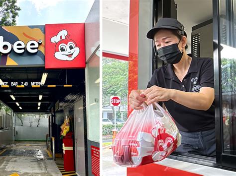 First Look Jollibee Opens Fast Food Drive Thru In Spore Today