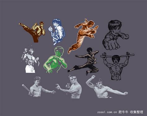 Kung Fu Character Series Vector Vector Download