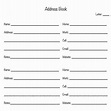 Free Printable Address Book