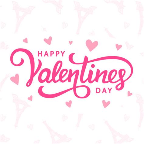 Happy Valentines Day Text Illustrations Royalty Free Vector Graphics