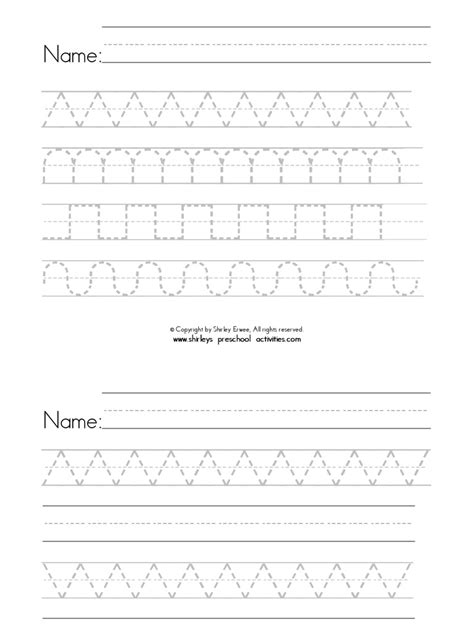 Preschool Printable Writing Patterns Pdf All Rights Reserved