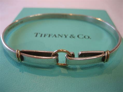 Authentic Vintage Tiffany 925 Sterling Silver And 750 18k Gold Hook