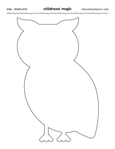 Owl Template Free Printable Childhood Magic