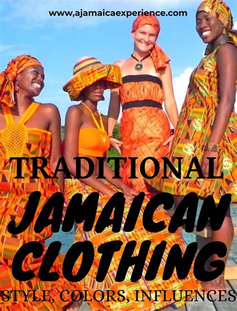 An Advertisement For Jamaican Clothing With Three Women In Orange