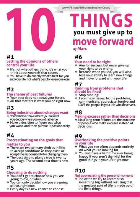 10 Things You Must Give Up To Move Forward Quotes And Stories