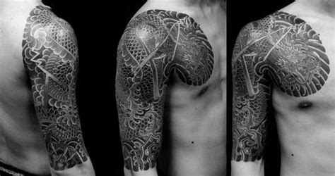 30 Dragon Half Sleeve Tattoos For Men Fire Spewing