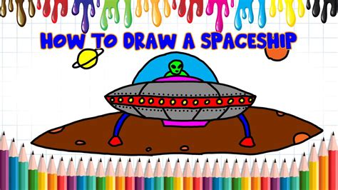 How To Draw A Spaceship Youtube