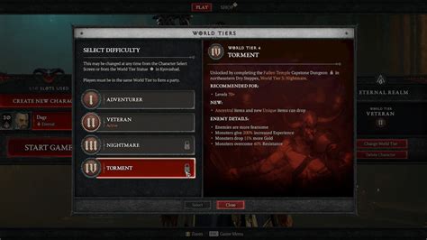 How To Change World Tiers In Diablo 4 Dot Esports