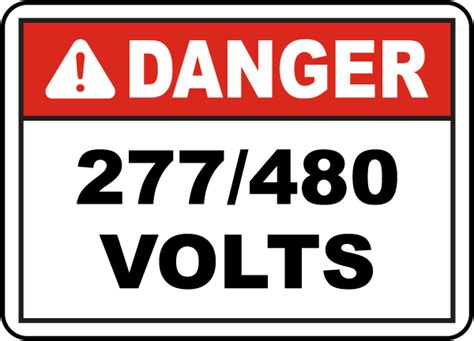 Danger 277480 Volts Sign E3383 By