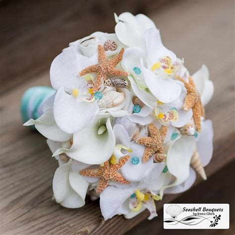 Beach Wedding Bouquet With Orchids Calla Lilies Roses