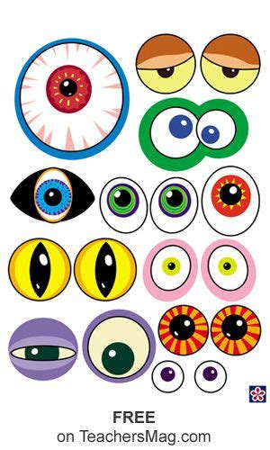Free Printable Monster Eyes And Mouths Monster Craft Monster Crafts