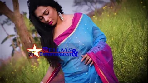 Blue Saree Without Blouse Youtube