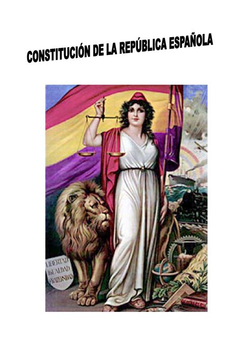 Constitución De La República Española 1931 By Asociacion Republicana