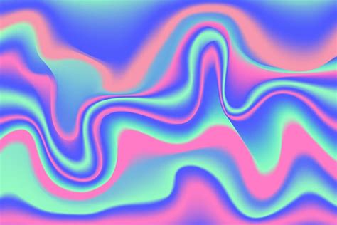 Holographic Gradient Background Iridescent Neon Abstract Pattern