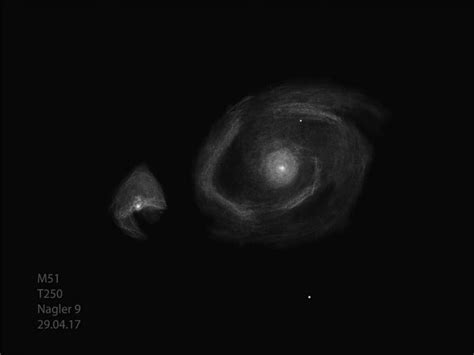 Sketch M51 With My 250mm Dobson 9gag