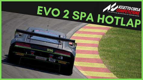 Assetto Corsa Competizione Audi R8 LMS GT3 EVO 2 Spa Hotlap YouTube